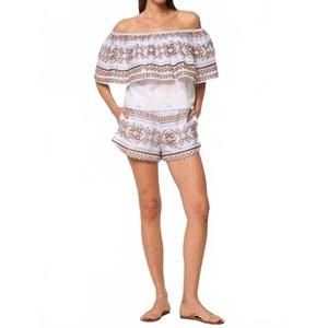 NEW MISA LOS ANGELES noah pull-on shorts in embroidered cotton